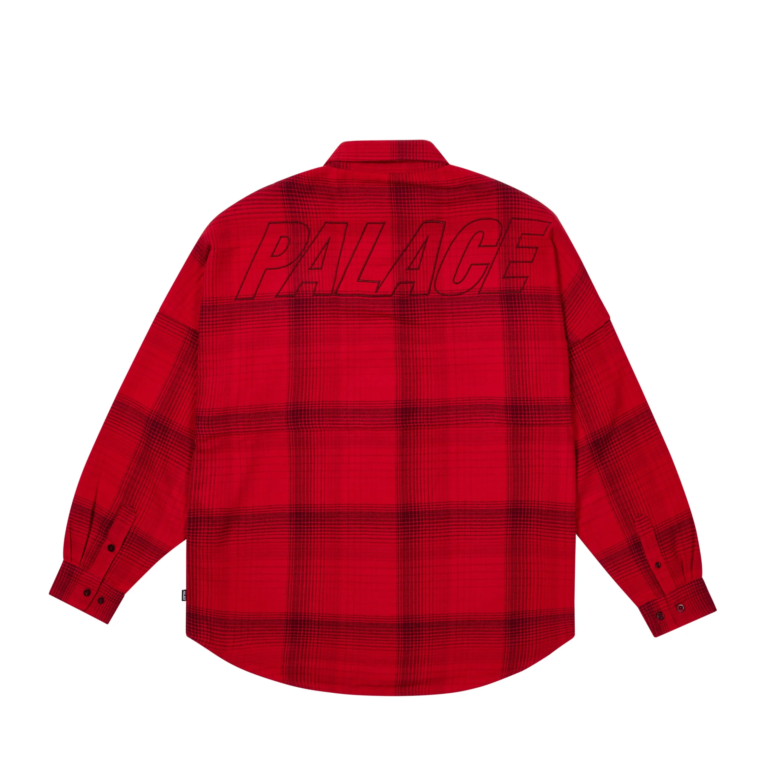 Online BRUSHED FLANNEL DROP SHOULDER SHIRT RED Shirting