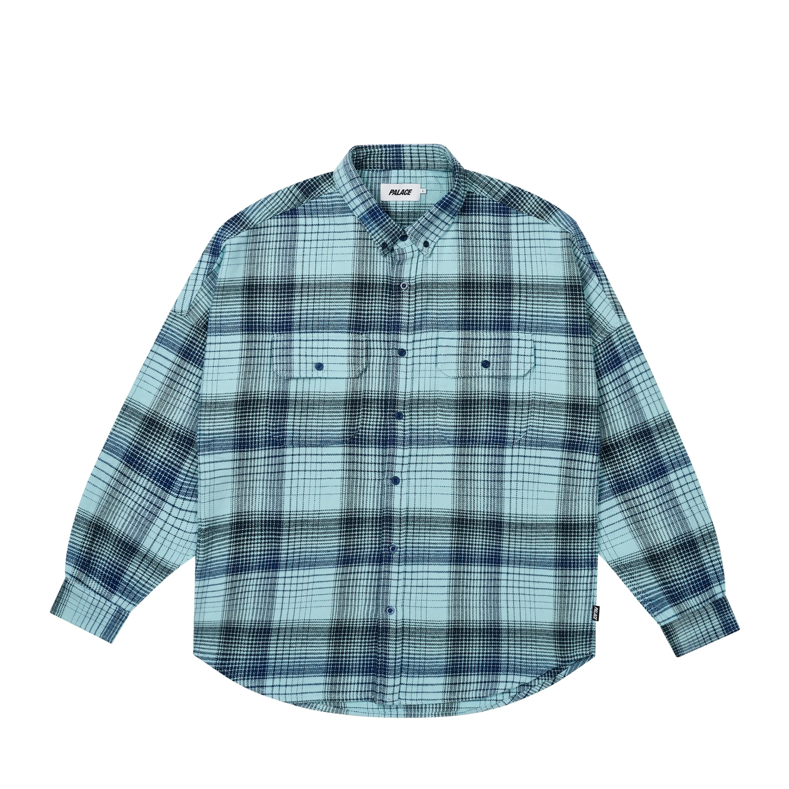 Outlet BRUSHED FLANNEL DROP SHOULDER SHIRT BLUE Shirting