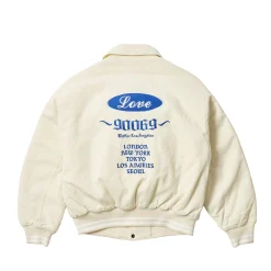 Clearance PALACE LOVE VARSITY JACKET SOFT WHITE Jackets