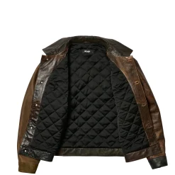 New PATCHY LEATHER JACKET MULTI Jackets