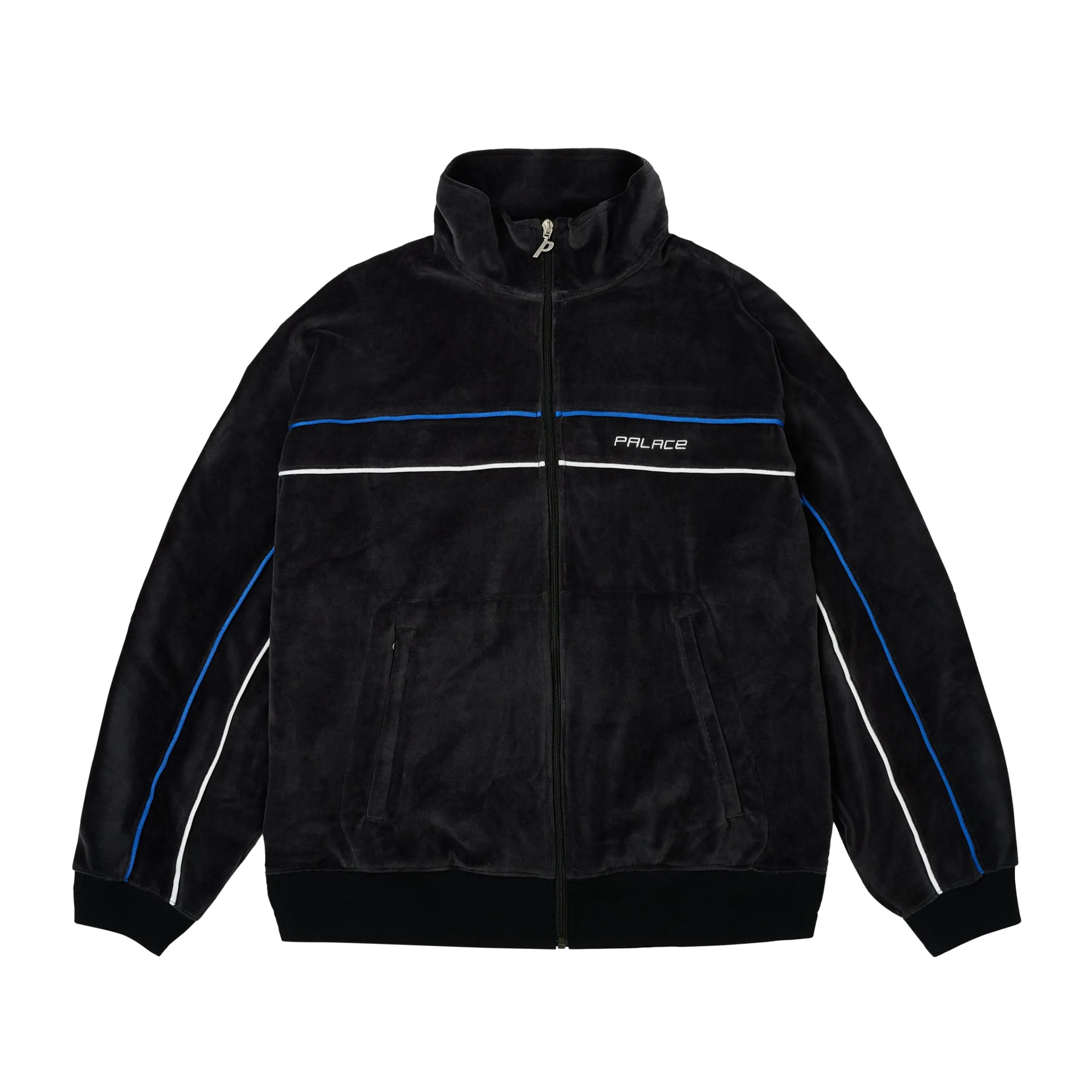 Best PIPED VELOUR FUNNEL BLACK Jackets|Tracksuits