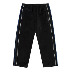 Online PIPED VELOUR JOGGER BLACK Bottoms|Tracksuits